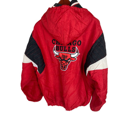 Veste coupe-vent rouge vintage des Chicago Bulls Starter L