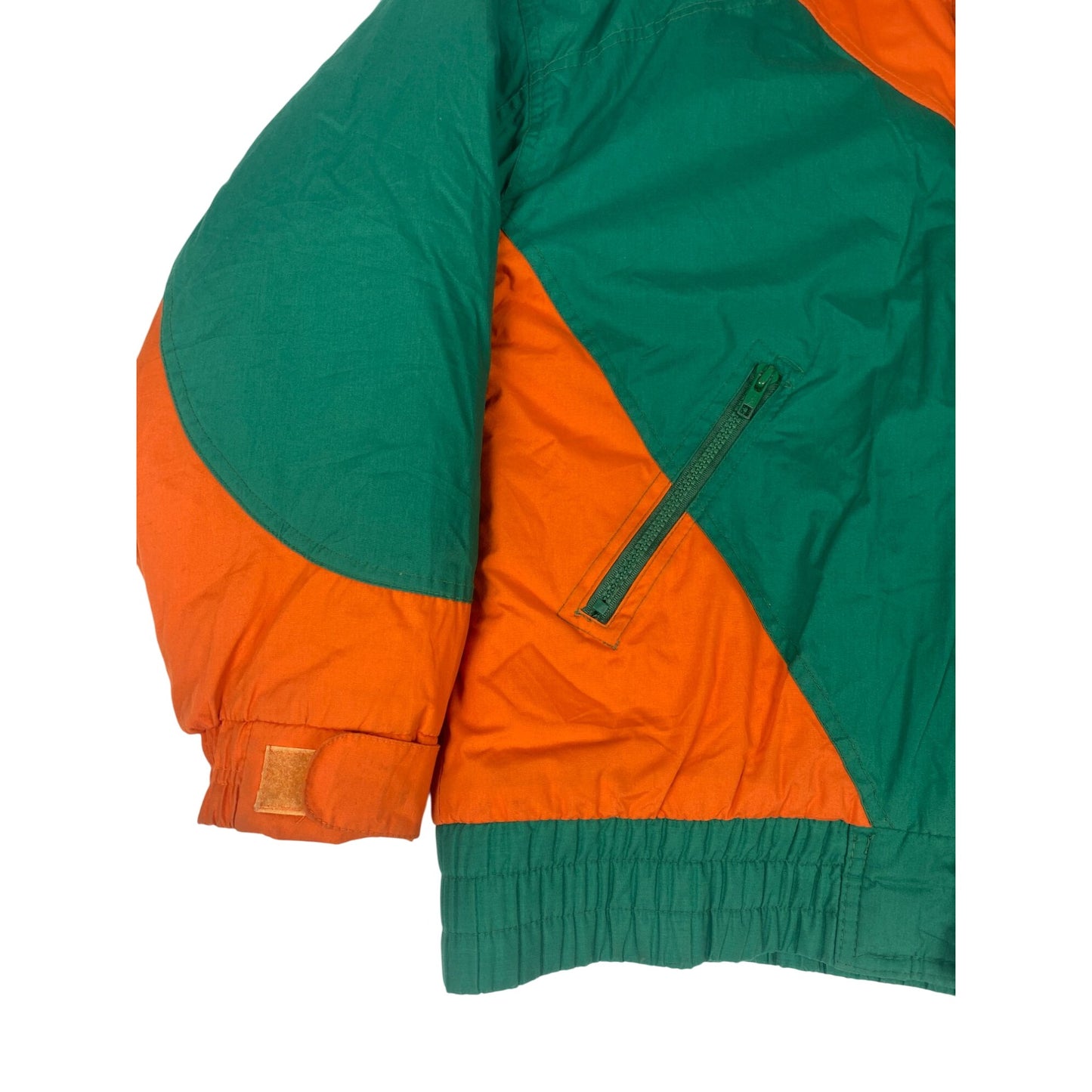 Veste de l’Université de Miami – Verte et orange – Fermeture à pressions – Taille M