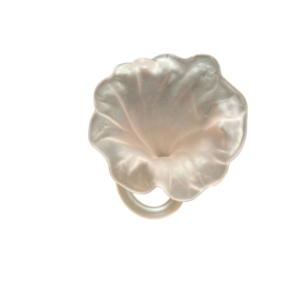 Vase En Verre Dépoli En Forme De Fleur Avec Base Enroulée
