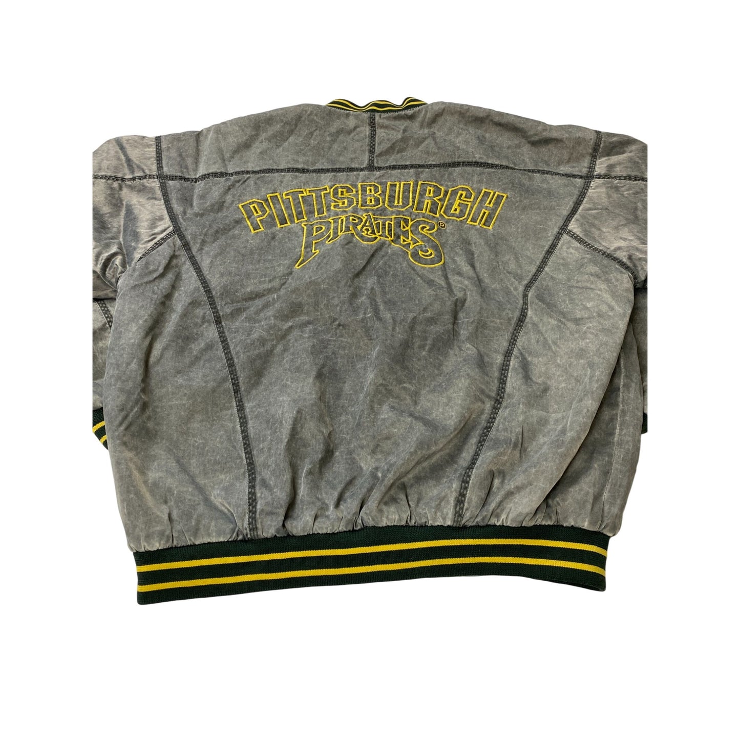 Blouson aviateur vintage gris des Pirates de Pittsburgh pour homme